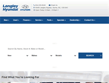 Tablet Screenshot of langleyhyundai.com
